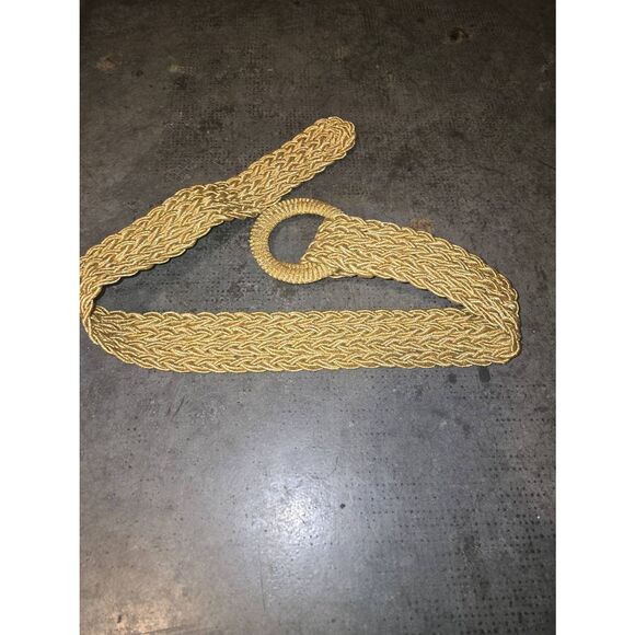 Braided Gold Metallic abelt - Picture 1 of 8